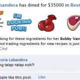 Gloria Arroyo plays Restaurant City on Facebuko