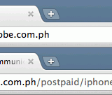 Globe & Smart iPhone pages 4S favicon & URL